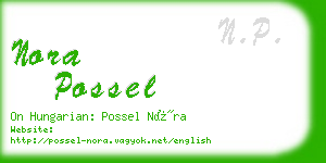 nora possel business card